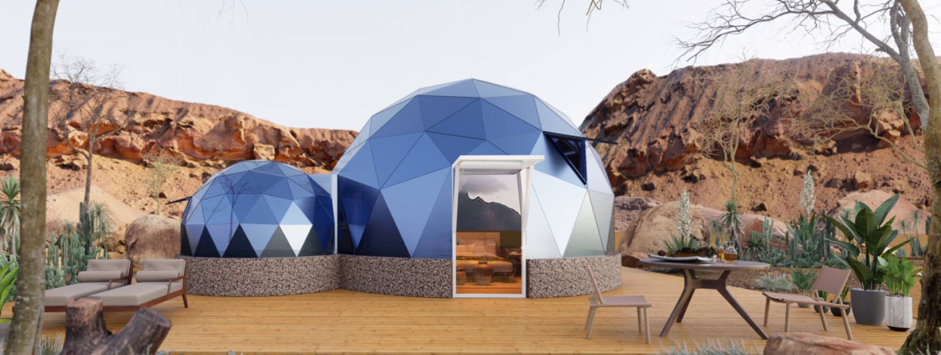 新抚区球形智能光伏玻璃星空房